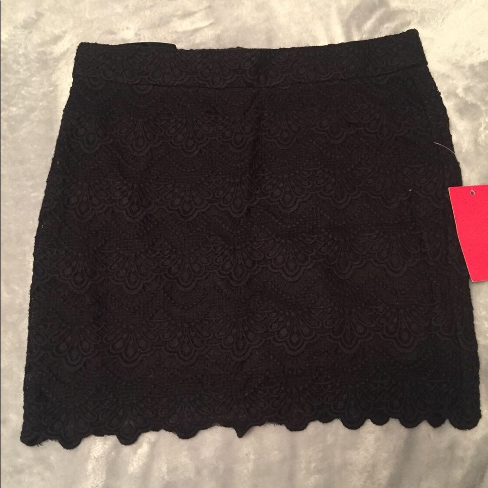 Black lace skirt